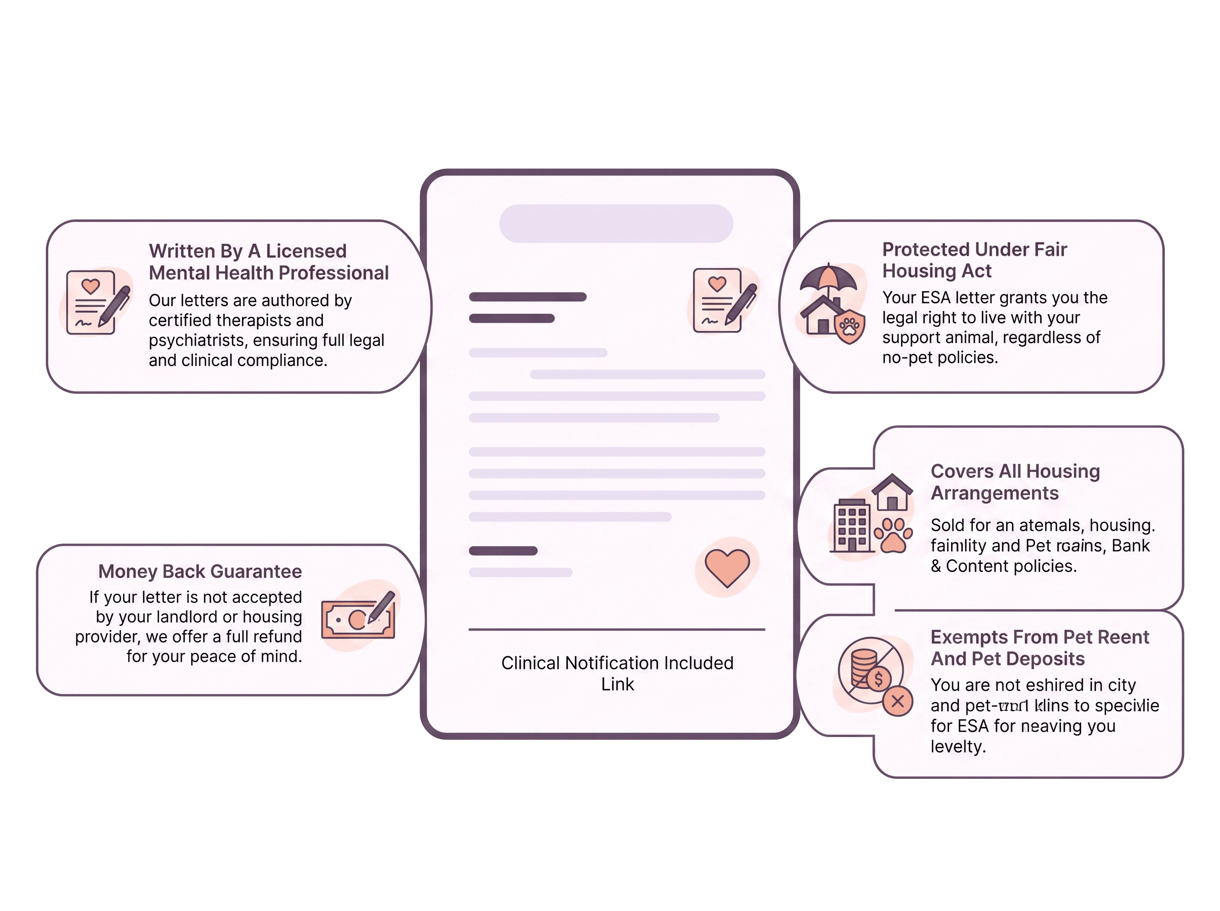 Illustrated ESA letter information overview